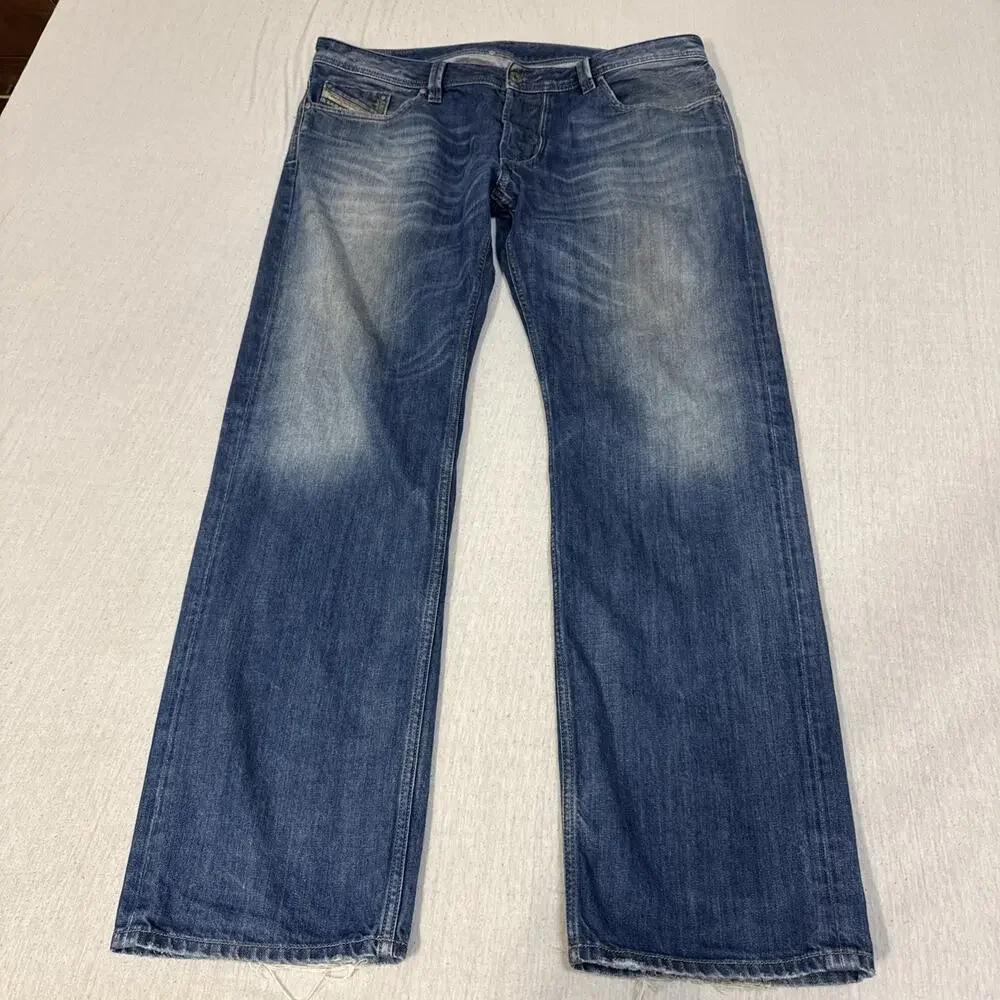Diesel Larkee Mens 36x32 Regular Straight Blue Jeans Cowboy Western